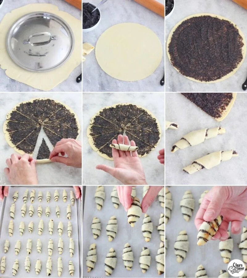 How to make Poppy Seed Rugelach cookies tutorial