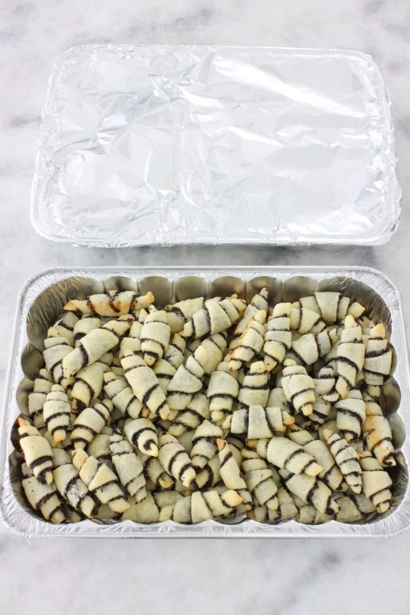 Storing Poppy Seed Rugelach Cookies