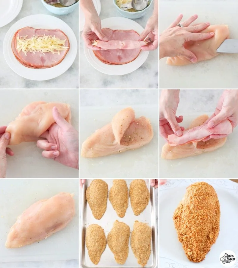 How to make Chicken Cordon Bleu tutorial (how to prevent the cheese stuffing from oozing out while baking)