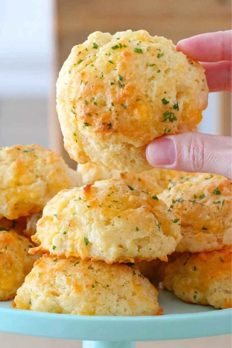 Cheddar Biscuits with a garlic and parsley