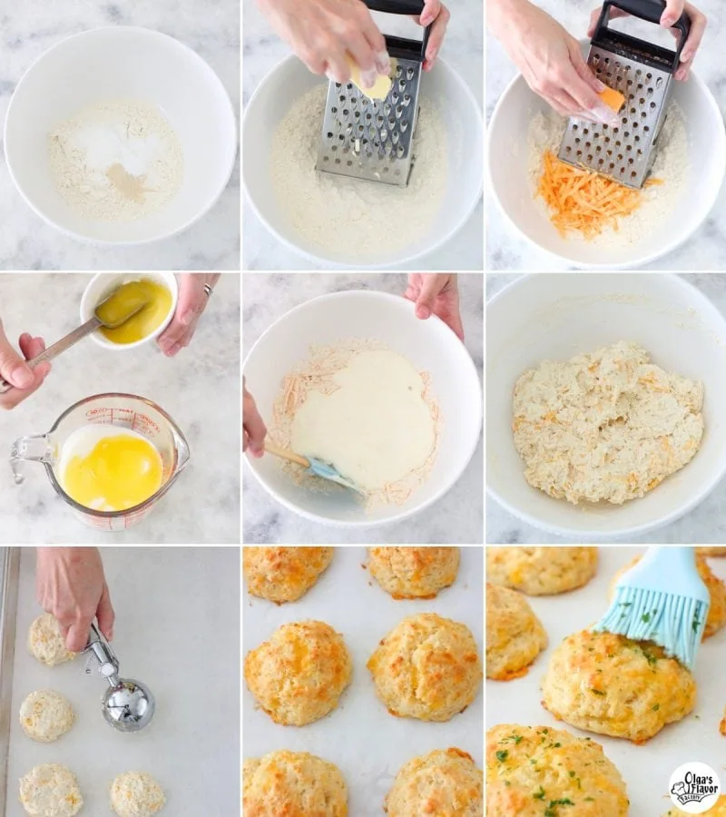 How to make Cheddar Drop Biscuits tutorial