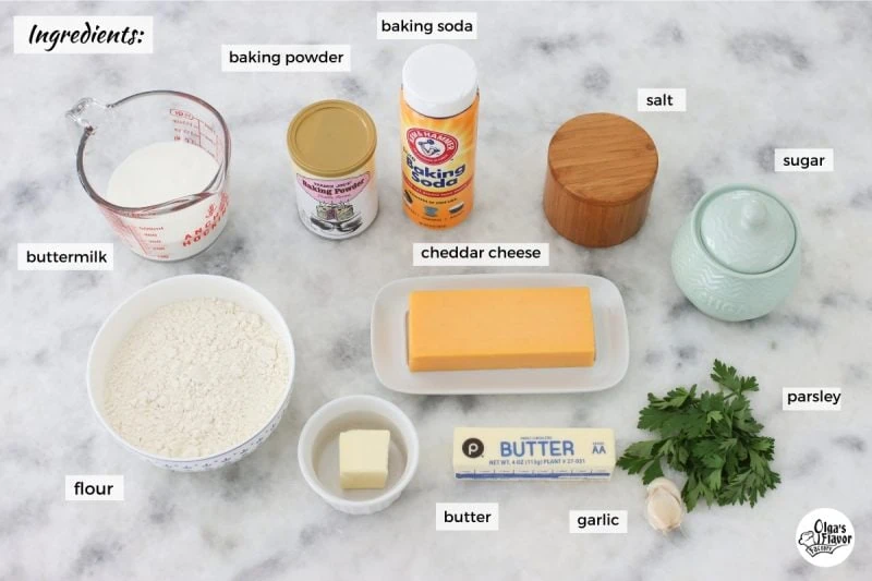 Ingredients for Cheddar Biscuits