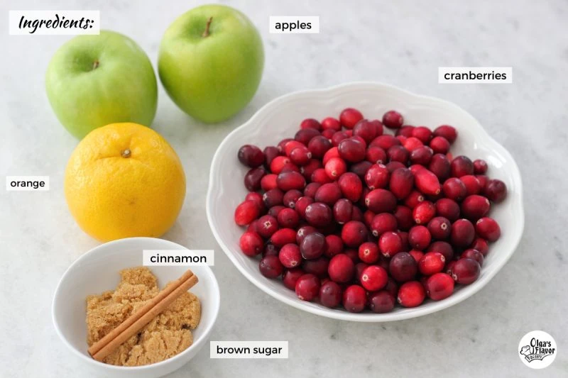 Ingredients for Cranberry Apple Chutney