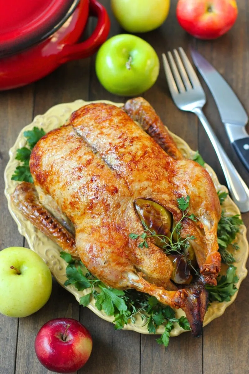 Roasted Duck with apples