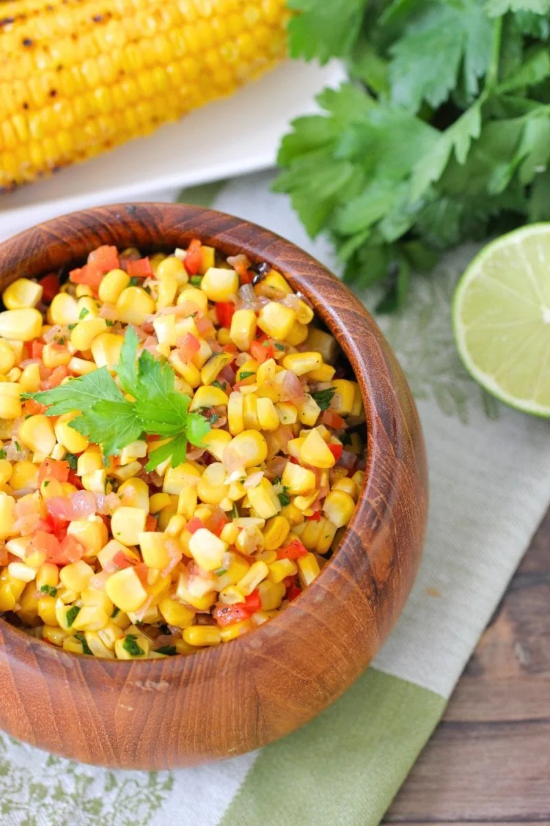 Fire Roasted Grilled Corn Salad