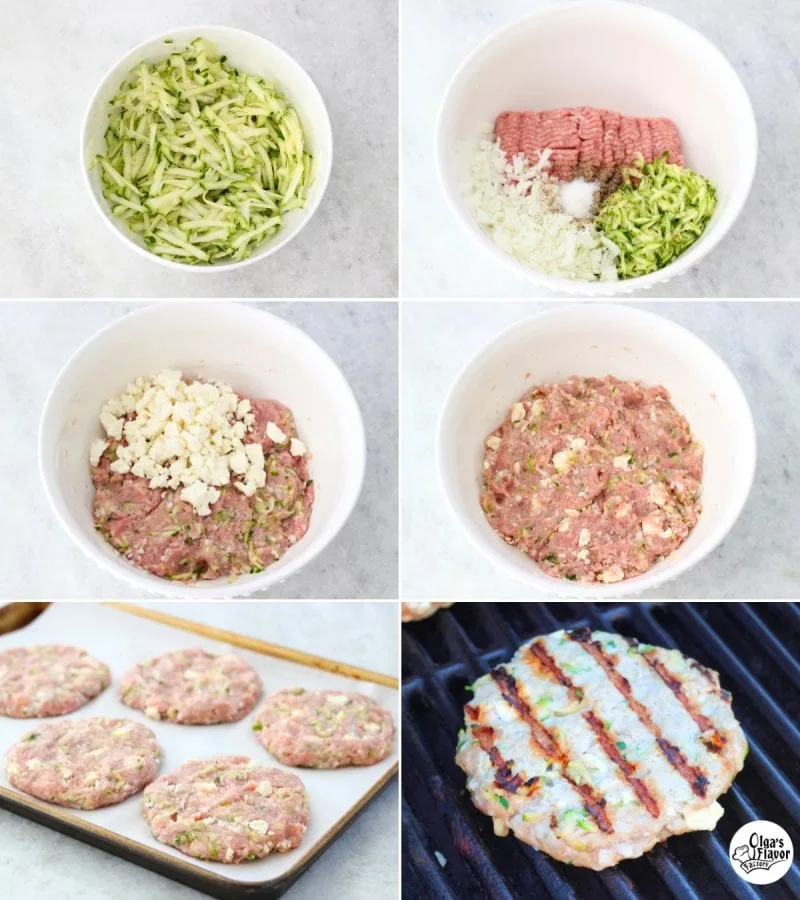 How to make Turkey Zucchini Burgers tutorial