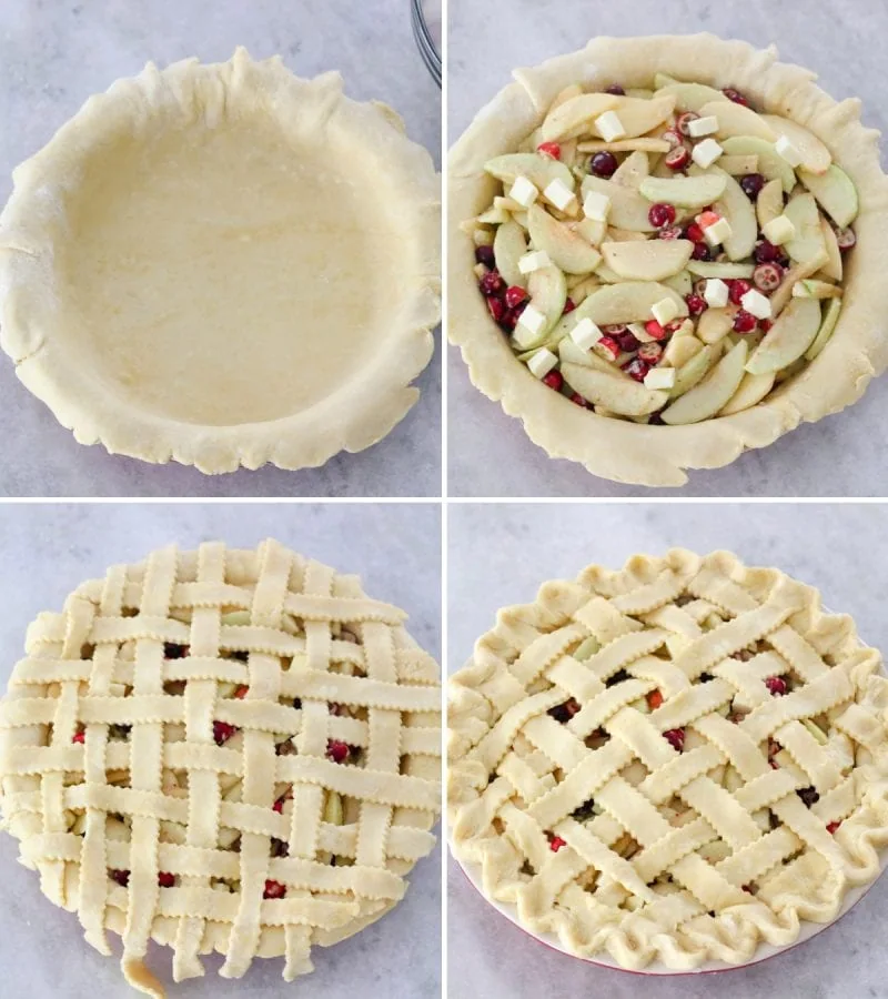 How to make  Apple Cranberry Pie tutorial