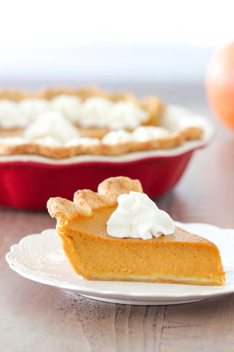 A slice of perfect pumpkin pie