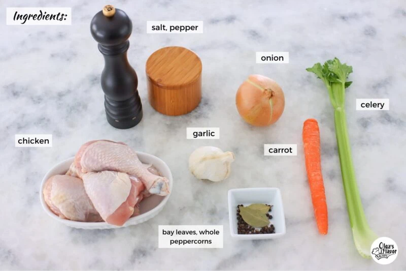 Ingredients for Instant Pot Chicken Broth