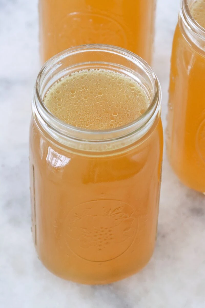 The best homemade chicken broth, ric, flavorful and easy to make in the Instant Pot