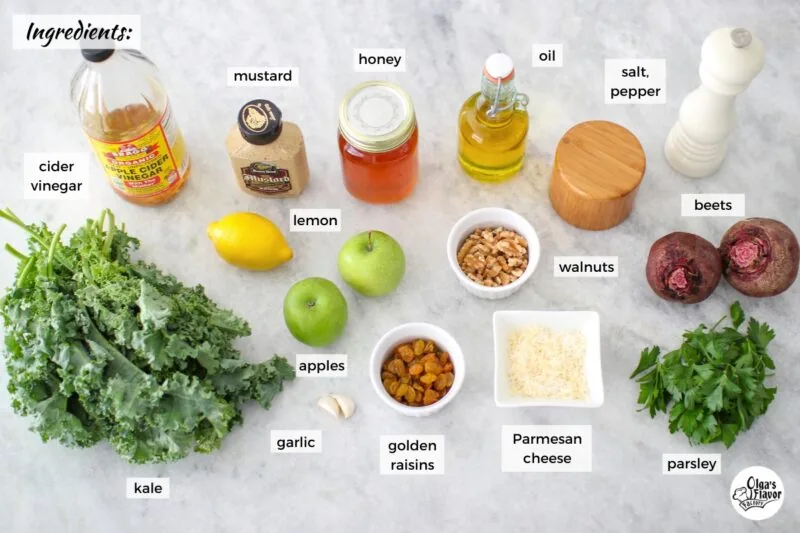 Ingredients for Kale Beet Salad