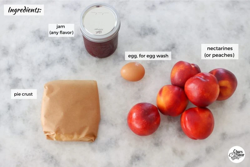 Ingredients for Nectarine Galette