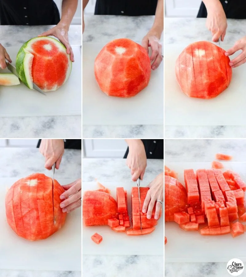 How to cut watermelon into cubes