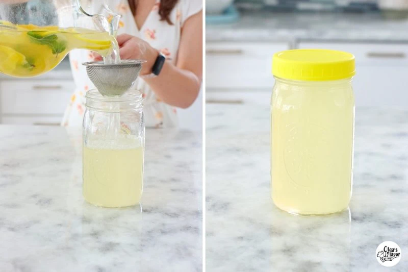 Storing homemade lemonade