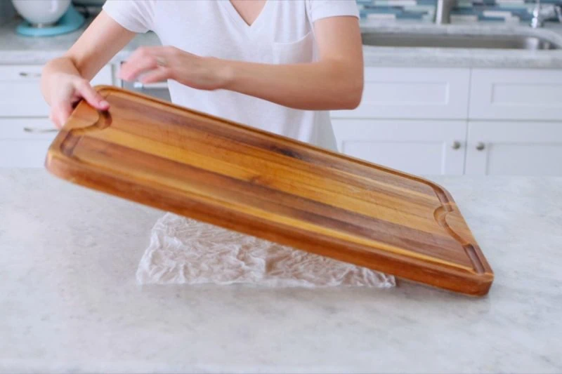 Knife Skills safety - place damp paper towel under the cutting board