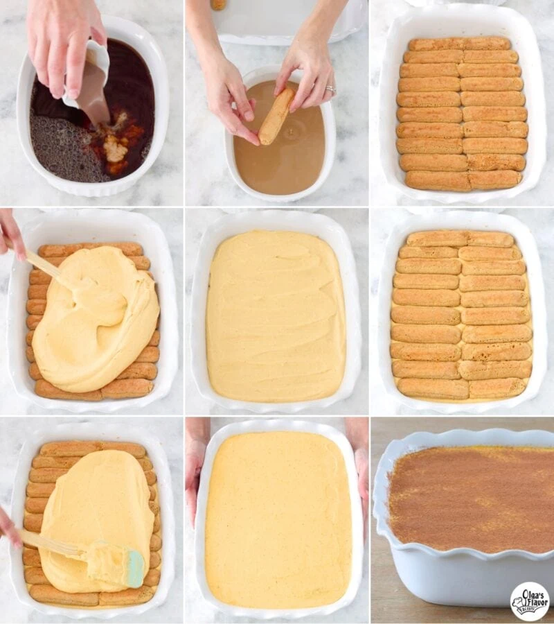 Tutorial of how to assemble the pumpkin tiramisu. 