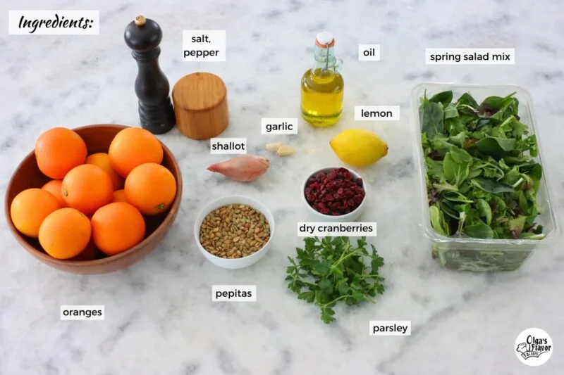 Ingredients for Orange Salad