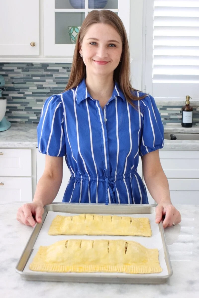 Potato pastry - making a double batch on an extra large rimmed baking sheet. 