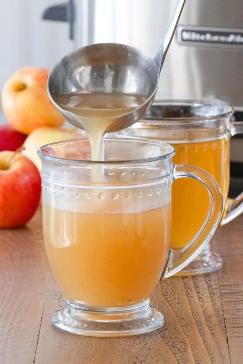 Slow Cooker Apple Cider poured into a mug